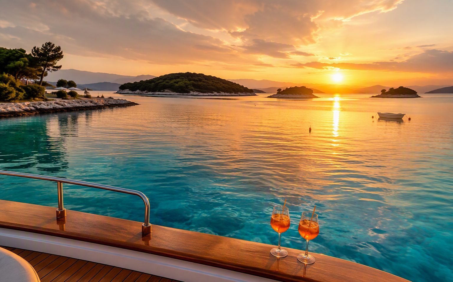 Sunset cruise a Ksamil